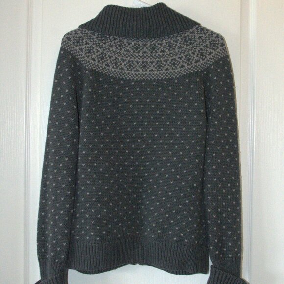 Talbots Women's Sweater is a fair Isle Full Zip Cardigan Sweater size large - Picture 4 of 7